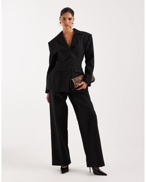 Wanderdoll Farron Tailored Wide Leg Pants - Black