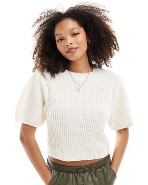ASOS – kurzärmliger strickpullover - Weiß