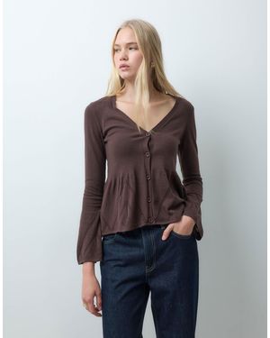 ASOS Strick-cardigan mit schößchen - Braun