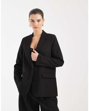 Vero Moda Mix & Match Button Detail Tailored Blazer - Black