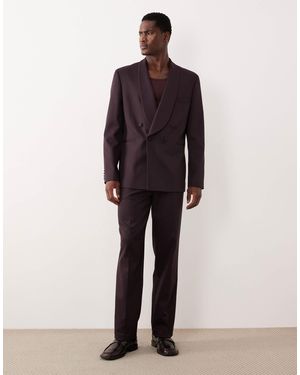 ASOS Straight Tuxedo Trouser - Red