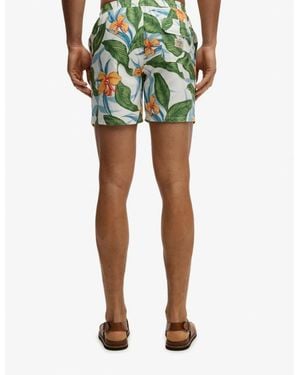 Superdry Hawaiian Print 16-Inch Swim Shorts - Blue