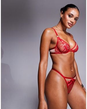Ann Summers Flaming Desire String Lingerie Thong - Red