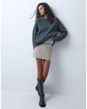 ASOS Pelmet Miniskort Met Kleine Ruit - Blauw