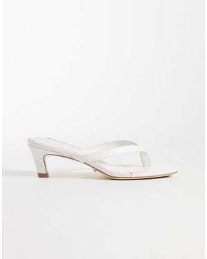 Tony Bianco Topaz Kitten Heel Toe Thong Sandals - White