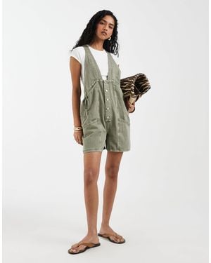 Free People Bonanza einteiler-latzhose - Grün