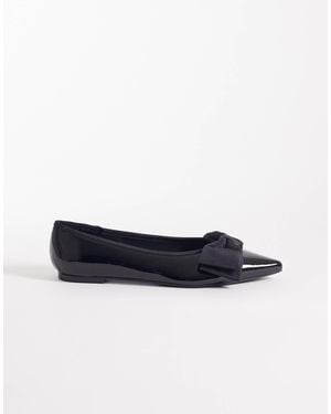 ASOS Ludo - ballerines plates pointues à nœud - Bleu