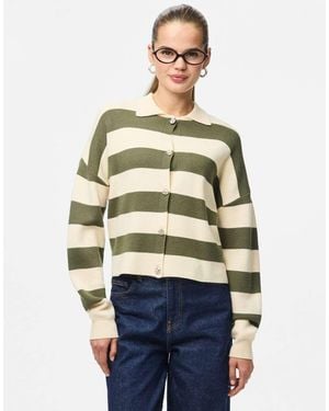 Pieces Knitted Cardigan - Natural