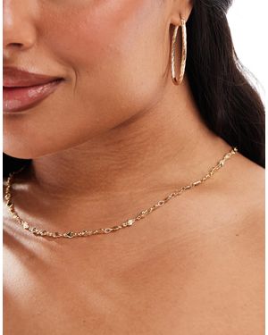 Pieces Plus Pieces curve – e halskette im kordellook mit herzdesign - Braun