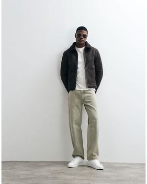 Mango Veste imitation peau - Neutre