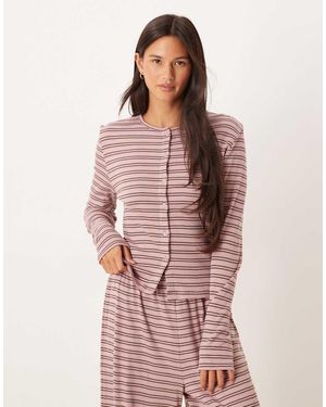 ASOS Rib Cardigan - Pink
