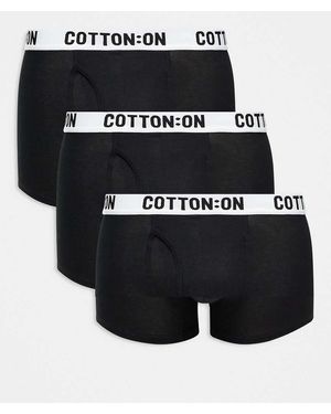 Cotton On 3 Pack Boxers - Black
