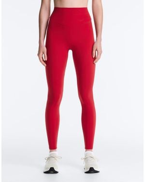 Oysho Comfortlux High-Rise Ankle-Length Leggings - Red