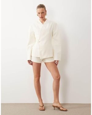 ASOS Tailored Micro Short Co-ord - Natural
