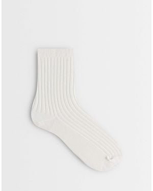 TOPSHOP – lillie – gerippte socken - Weiß