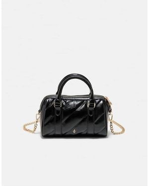 Stradivarius Borsa Bowling Trapuntata Nera - Nero