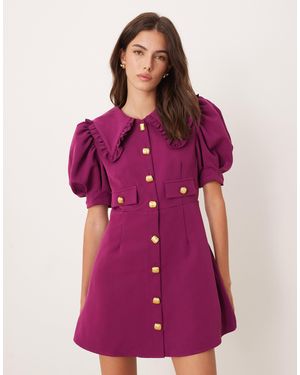 Sister Jane – kurzes hemdblusenkleid - Lila