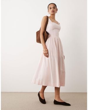 Cotton On Corset Style Drop Waist Maxi Dress - Natural