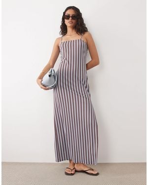 ASOS Cami Square Neck With Side Split Maxi Dress - Purple