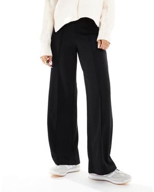 Vero Moda Pleat Front Wide Leg Trousers - Black
