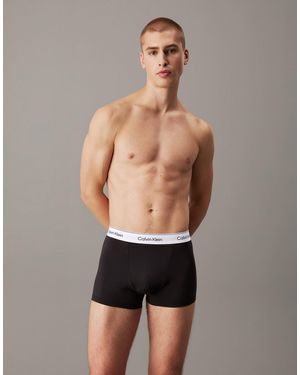Calvin Klein Icon Cotton Stretch 3 Pack Darted Trunk - Gray
