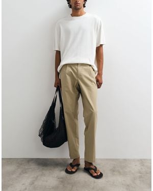 Mango Straight Trouser - Natural