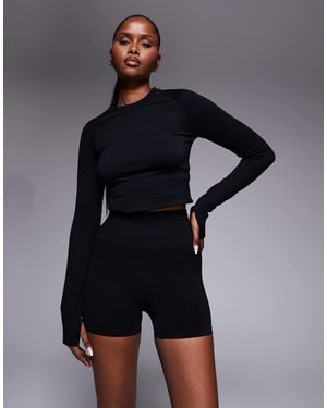 4505 Sculpting Seamless High Waist Booty Shorts - Blue