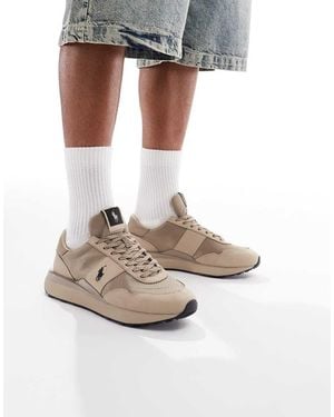 Polo Ralph Lauren Train 89 Trainer With Logo - Brown