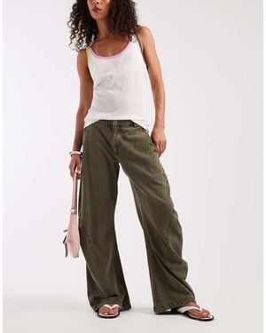 Free People Spolight Washed Trouser - Natural