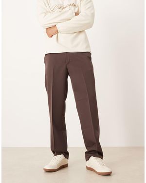 ASOS Pantaloni Dritti Eleganti Scuro - Neutro