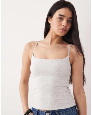 Abercrombie & Fitch Bra-free 90s Seamless Tank Top - Grey
