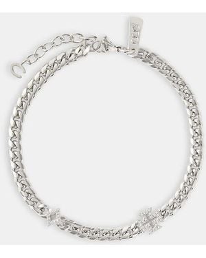 CERNUCCI Polished Star & Cross Miami Cuban Bracelet - White