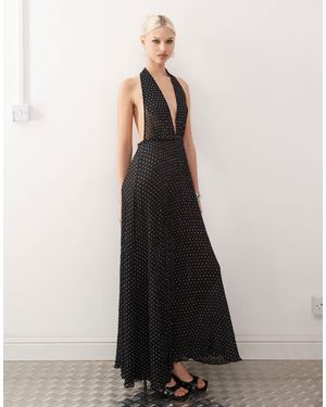 Lioness – rückenfreies plissee-maxikleid - Weiß