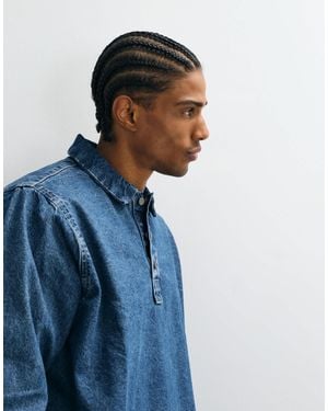 ASOS Long Sleeved Oversized Denim Shirt - Blue