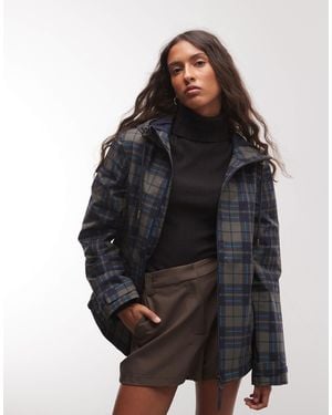 HUNTER Originals tartan-regenjacke - Schwarz