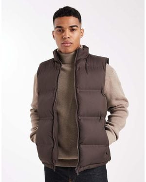 New Look Puffer Gilet - Brown