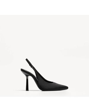 Bershka – slingback-schuhe - Weiß