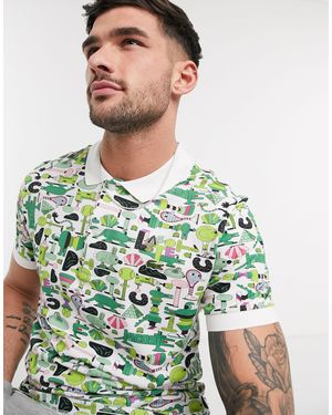 Lacoste X Jeremyville – Pikee-Polo mit Print - Grün
