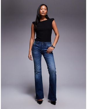 ASOS Asos Design Petite Bootcut Flare Jeans - Blue