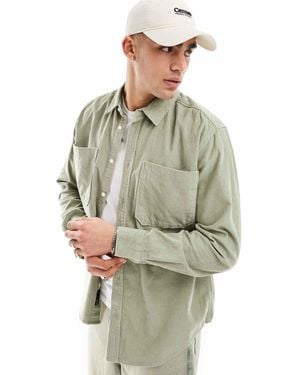 Only & Sons Long Sleeve Cord Shirt - Gray
