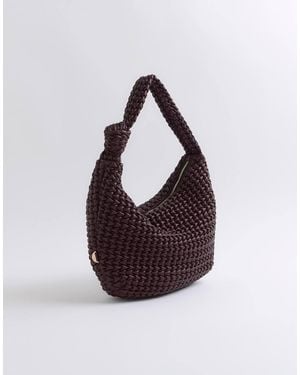 River Island Textured Knot Tote Bag - Purple