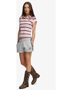 Superdry Athletic Essentials Waffle Retro Shorts - White