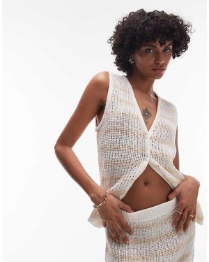 Rhythm Sol Stripe Longline Knit Vest Co-ord - Grey