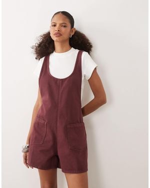 ASOS – jeans-playsuit - Rot