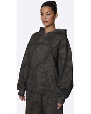 Good For Nothing Oversize hoodie aus baumwollfleece mit military-muster - Schwarz