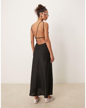 Vrg Grl Opal Sleeveless Linen Maxi Dress - Natural