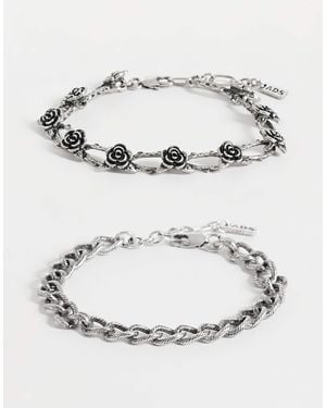 ASOS 2er-pack armband - Grau