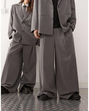 Collusion Unisex Wide Leg Trouser Co-ord - Black