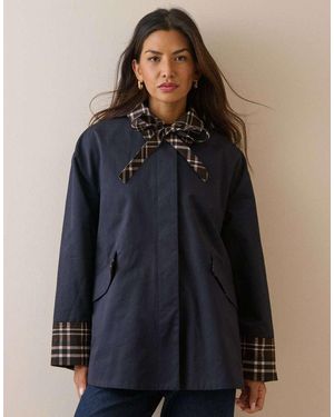 Nobody's Child Tartan Trim Country Jacket - Blue