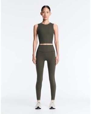 Oysho Comfortlux High Rise Rib Ankle-Length Leggings - White
